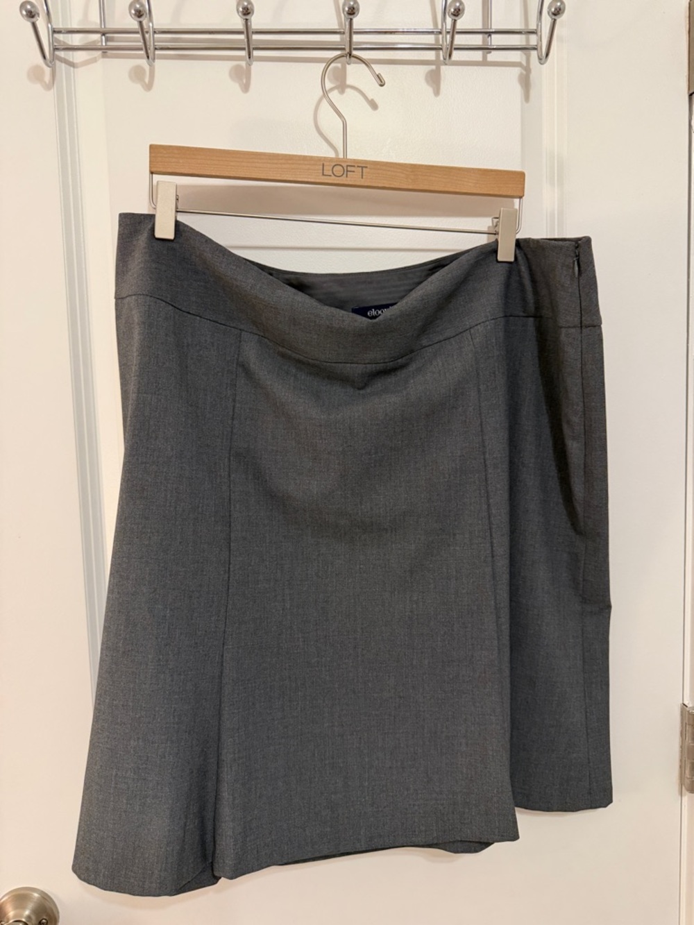 Eloquii Charcoal Gray A-Line Skirt